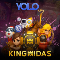 Yolo247.io homepage displaying the Kingmidas Games section on screen
