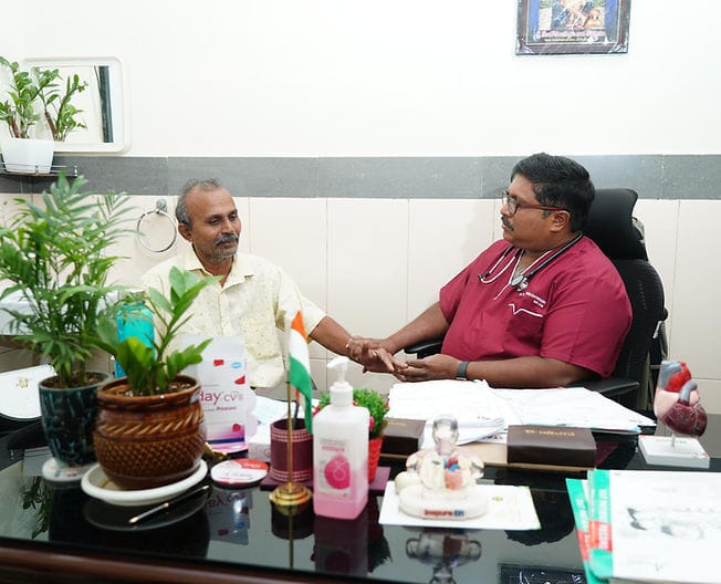 Dr P Srinivasa Chowdary, Dr P Srinivasa Chowdary Cardiologist, Aayush Hospital Vijayawada, Best Cardiologist in Vijayawada, Cardiology Expert Andhra Pradesh, Aayush NRI LEPL Healthcare, Dr P S Chowdar